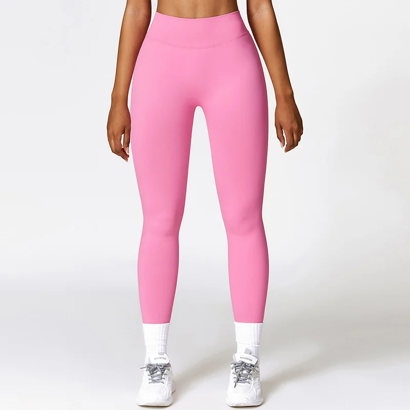 Comfortable And Formfitting Yoga Pants High Waist Hot Sale Fitness Lenggings Seamless Workout Pants Women Running Pants