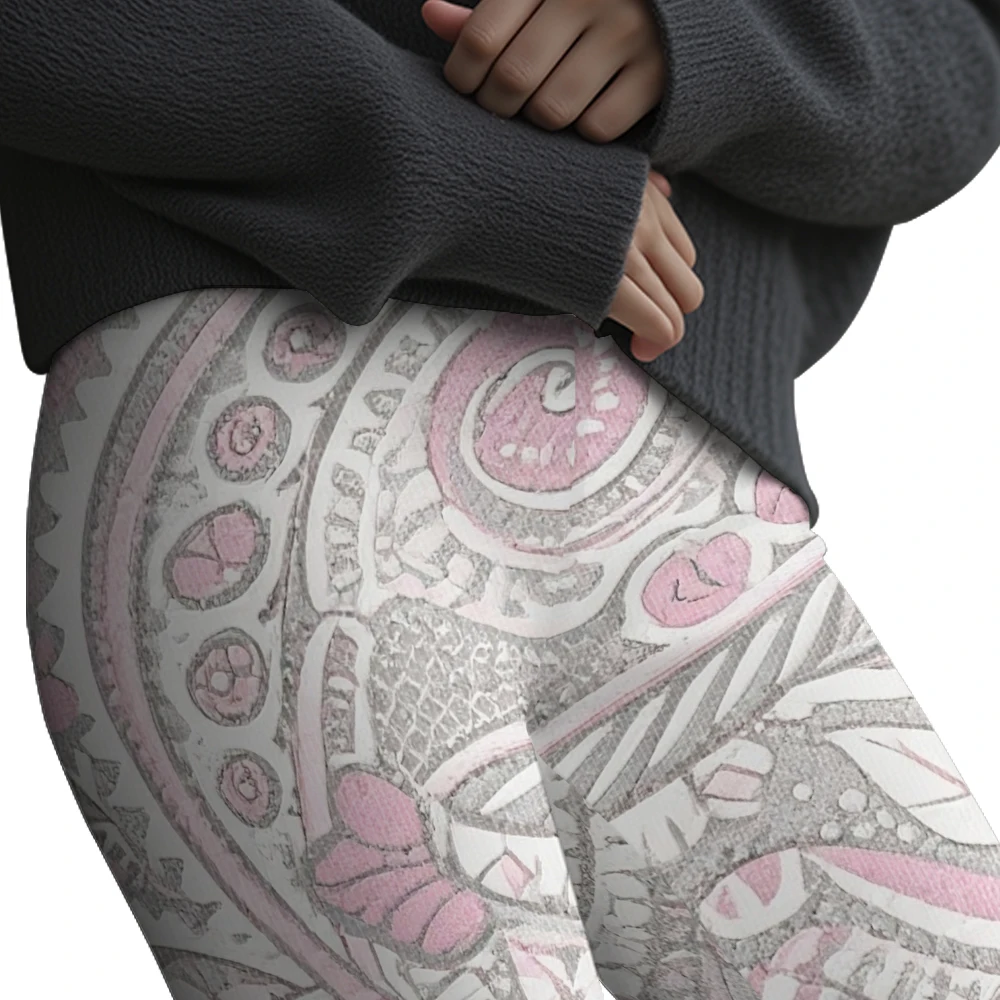 المرأة عالية الخصر البوهيمي بيزلي طماق الألوان دوامة الأزهار طباعة بسط رياضي اليوغا السراويل لملابس اللياقة البدنية غير رسمية