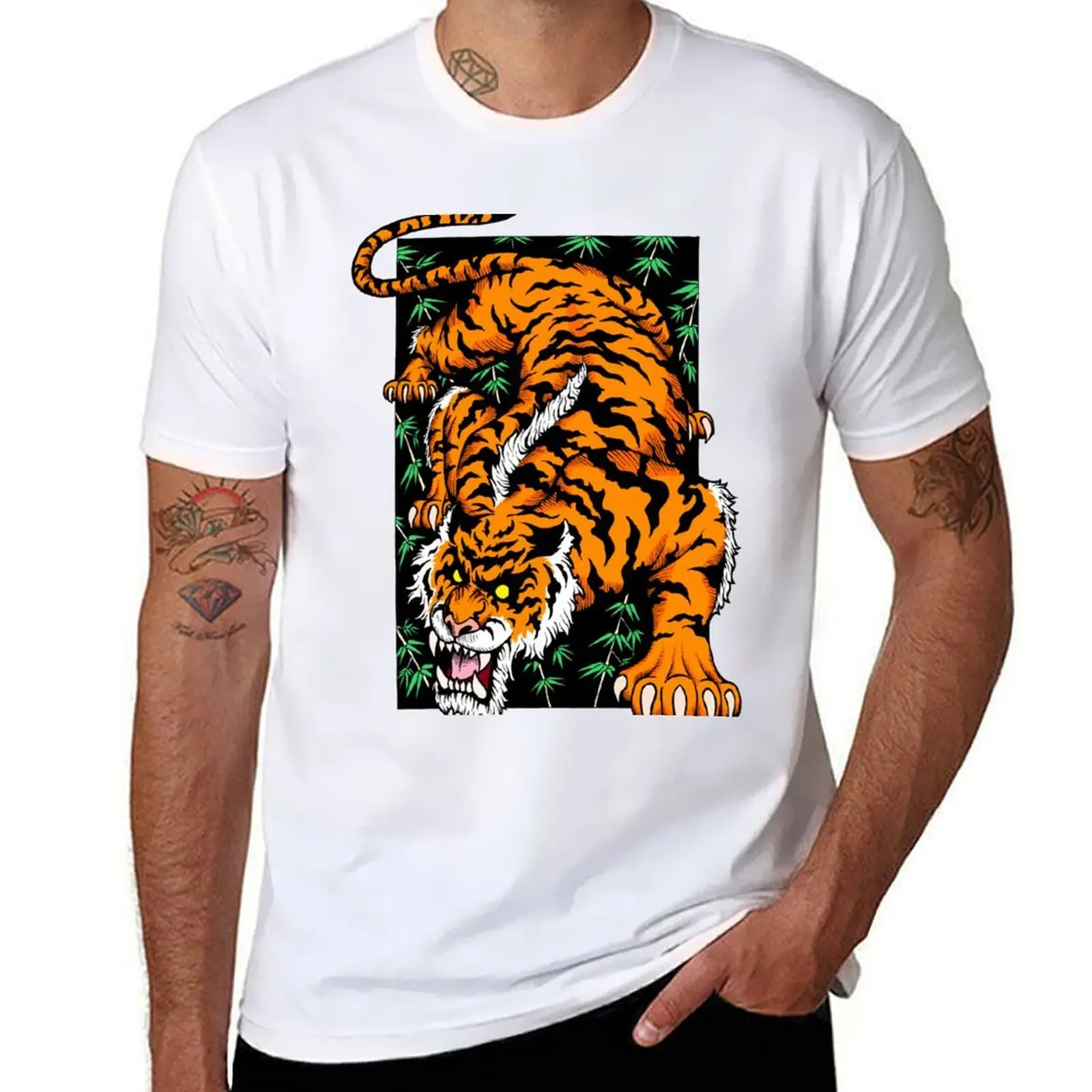 

Tiger Coloured T-Shirt t shirts for man graphic funny anime t shirts for man funny t shirts man T-shirt