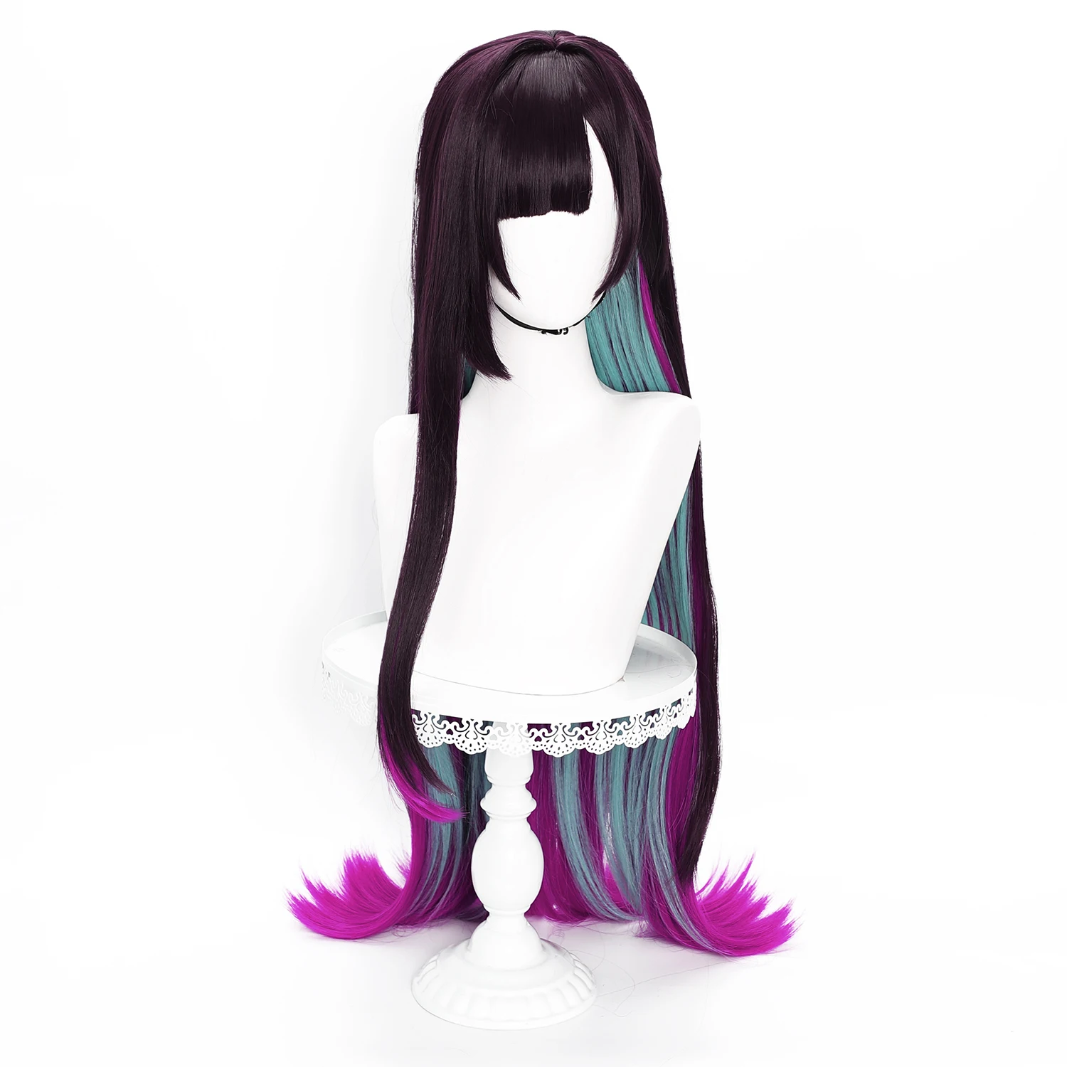 أنيمي شعر مستعار Helektra تأثيري الباروكات هونكاي ستار السكك الحديدية لعبة لعب الأدوار شعر مستعار شعر مستعار اصطناعي حفلة تنكرية عيد الفصح كرنفال مهرجان تأثيري #5
