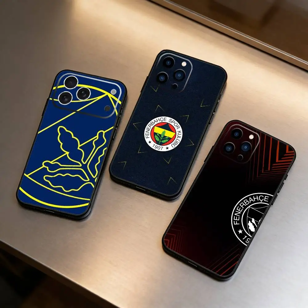

Cool O-Turkey Fenerbahce-s Pattern Phone Case For iPhone 16,15,14,13,12,17,Pro Max,Plus Silicone Black Case