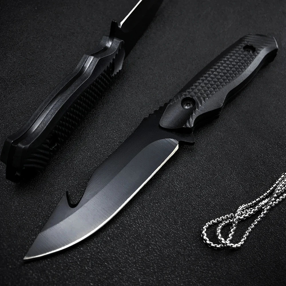 1PC Multifunctioneel Outdoor Vast mes Camping EDC-mes Jungle Klimmen Wandelen Vissen Rechte messen EDC Multitools Geschenken