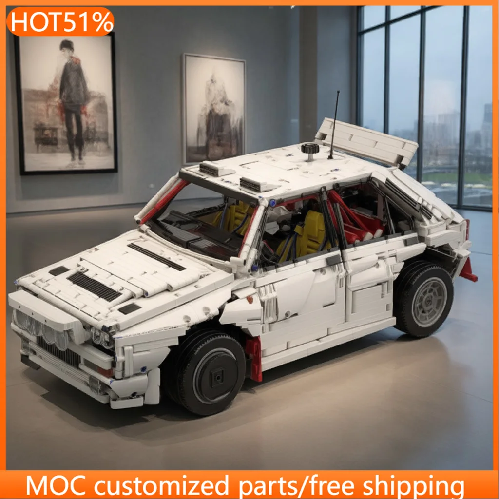 4616 PCS Construction Vehicle Lancia Delta HF Integrale Martini Racing MOC Customize Modular Building DIY Boys Holiday Toy Gifts