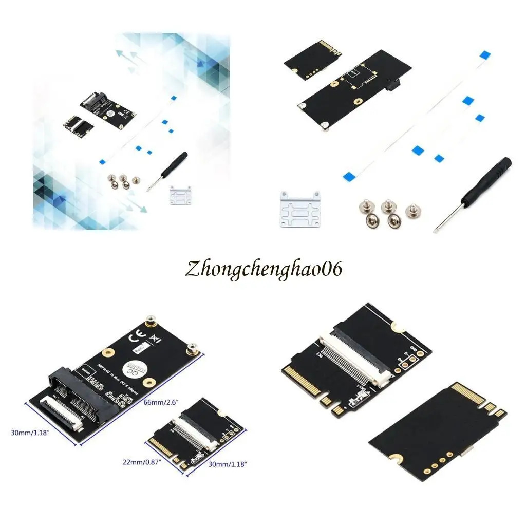 

NGFF M.2 E A+E to Mini PCIE Extension Cord Mini PCIE WiFi Networks Card to M.2 Motherboards with Cable for PC 601F