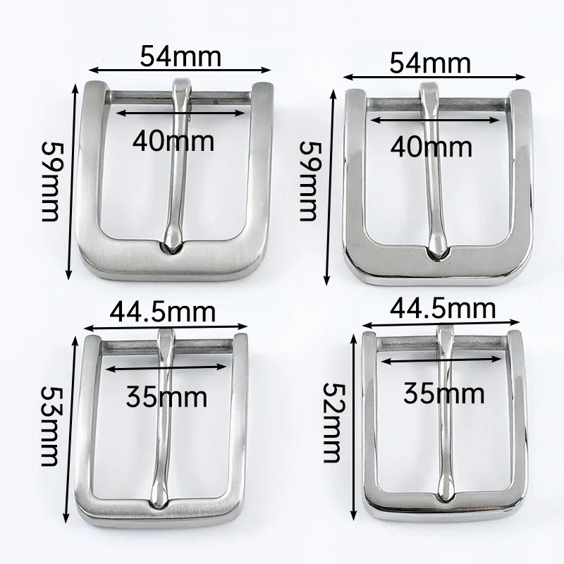 35/40mm Meetee Stainless Steel Mens Belt Pin Buckle for DIY LeatherCraft Cowboy Jeans Waistband Head Clothing Sewing Accessories