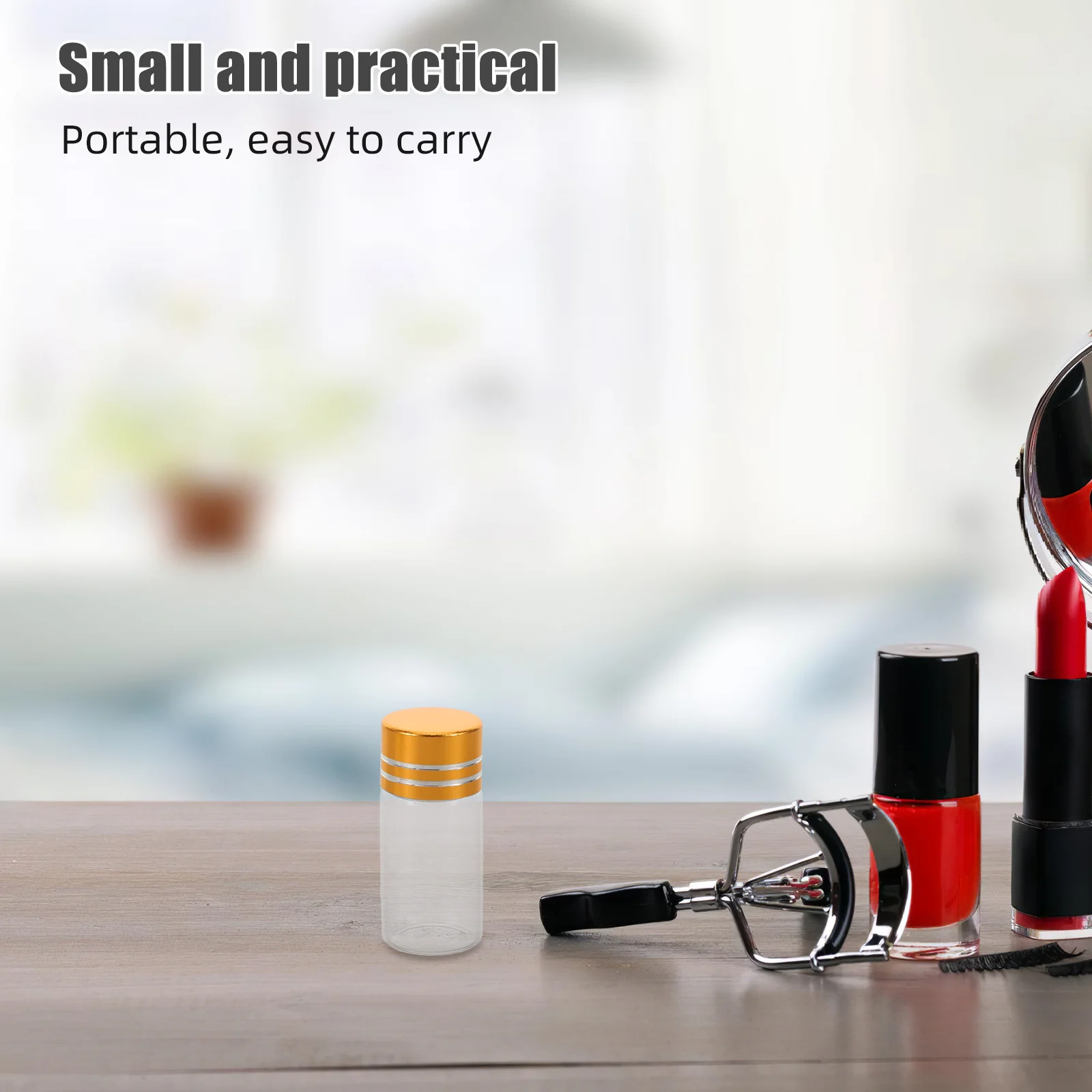 Mini bottiglie di ricarica in vetro Contenitore di profumo piccolo trasparente Bottiglia di stoccaggio di olio essenziale da viaggio portatile riutilizzabile