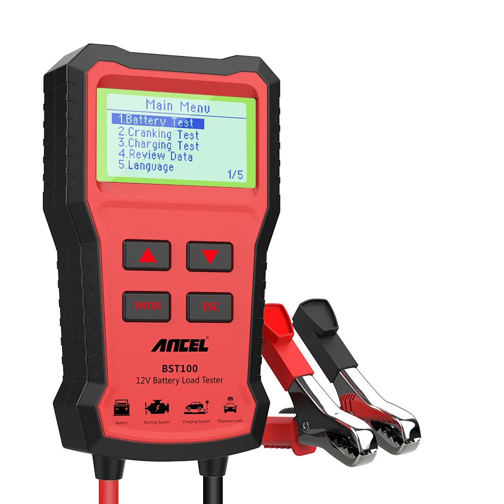 ANCEL BST100 Battery Tester Car Diagnostic Tools Other Tools Battery Charging Test Cranking Test CCA 100- 2000 Auto Battery Test