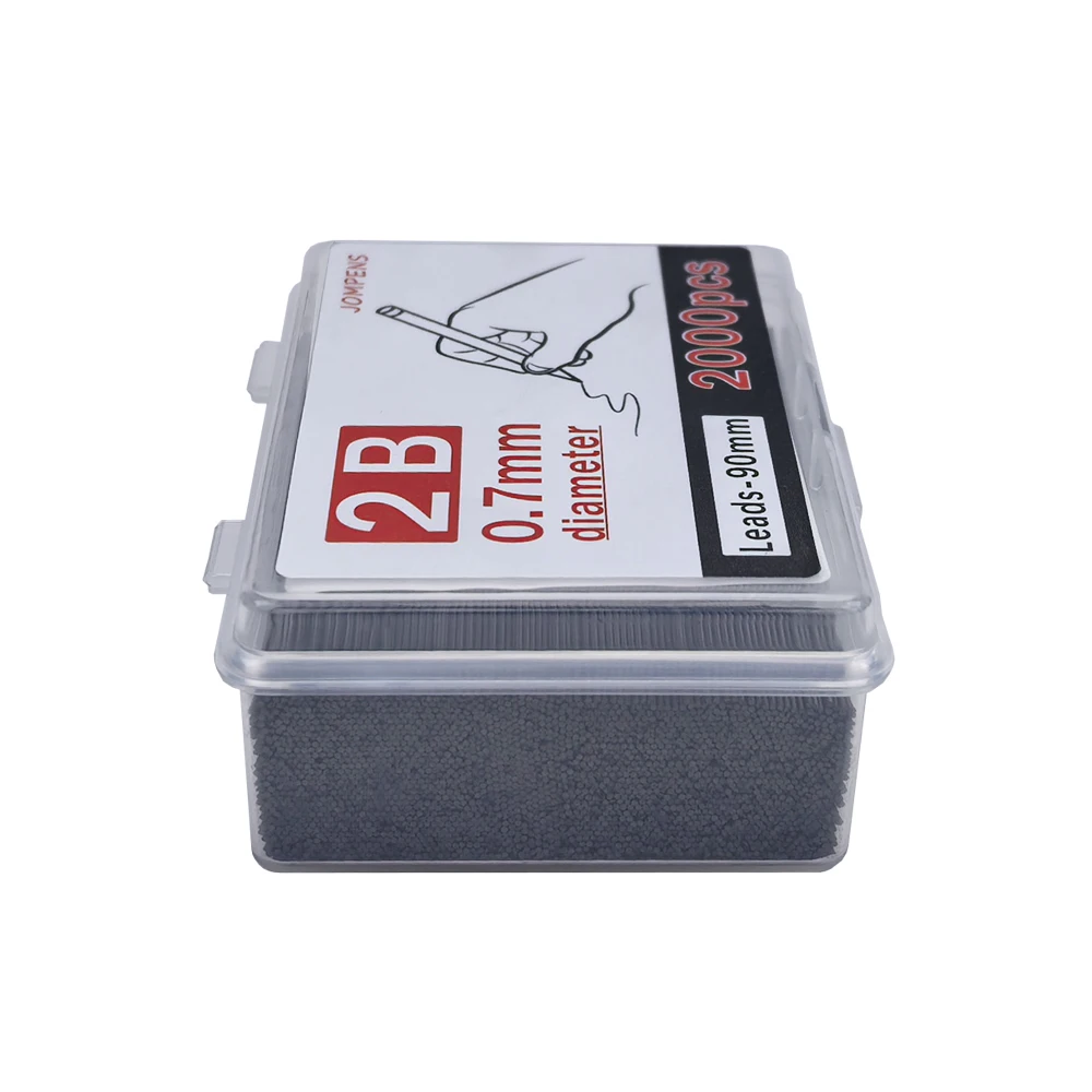 2000 Teile/schachtel Automatische Bleistift Austauschbare Mine Refill, 0,5/0,7mm 2B Mechanische Bleistiftminen Schule Skizzieren Schreiben Zubehör – Detail 7