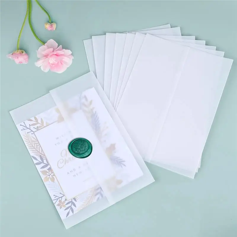 240Pcs Pre-Folded Vellum Paper, Printable Vellum Jackets Translucent Vellum Paper 5X7 Inch Vellum Paper Wraps