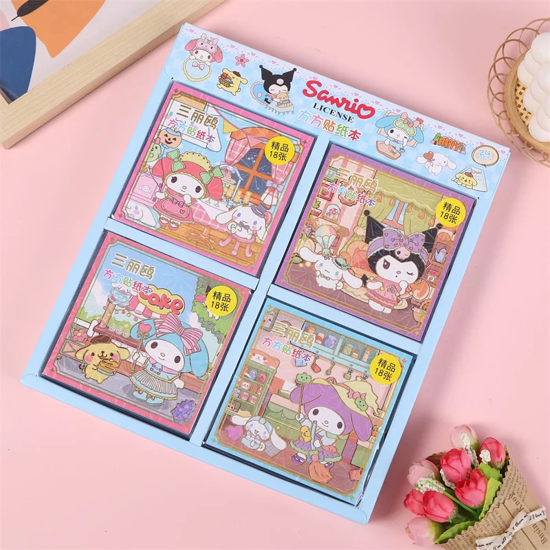 

24pcs/lot Sanrio Kuromi Melody Washi Stickers Cartoon Scrapbooking DIY Diary Decorative Stationery Sticker Album Stick Label