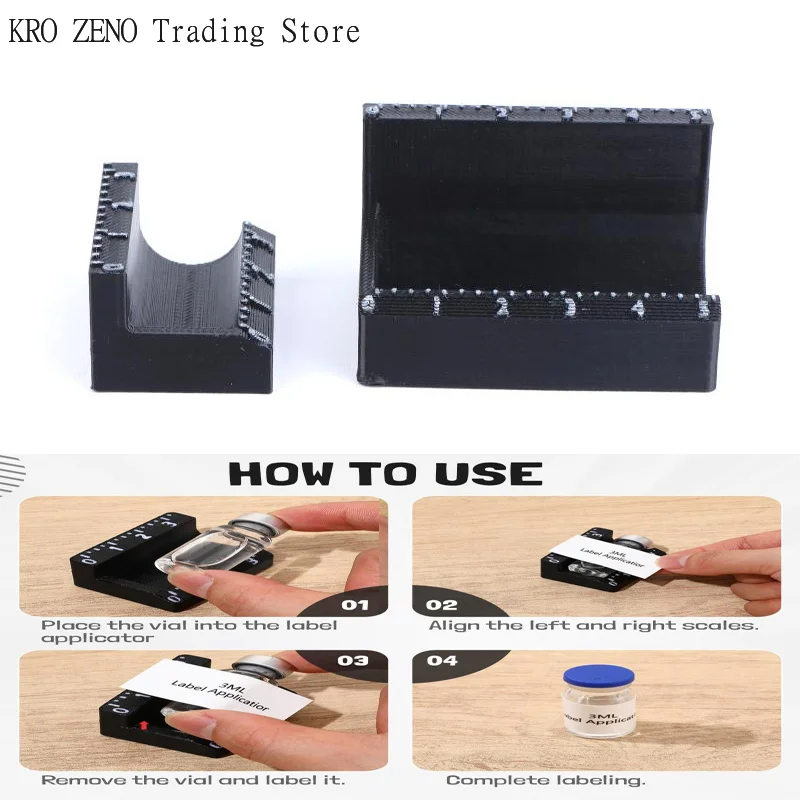 1PC 3ml/10ml Vial Label Applicator Easy Alignment Precise Application Sticker Alignment Tool Time-Saving Reusable Labeling Tools