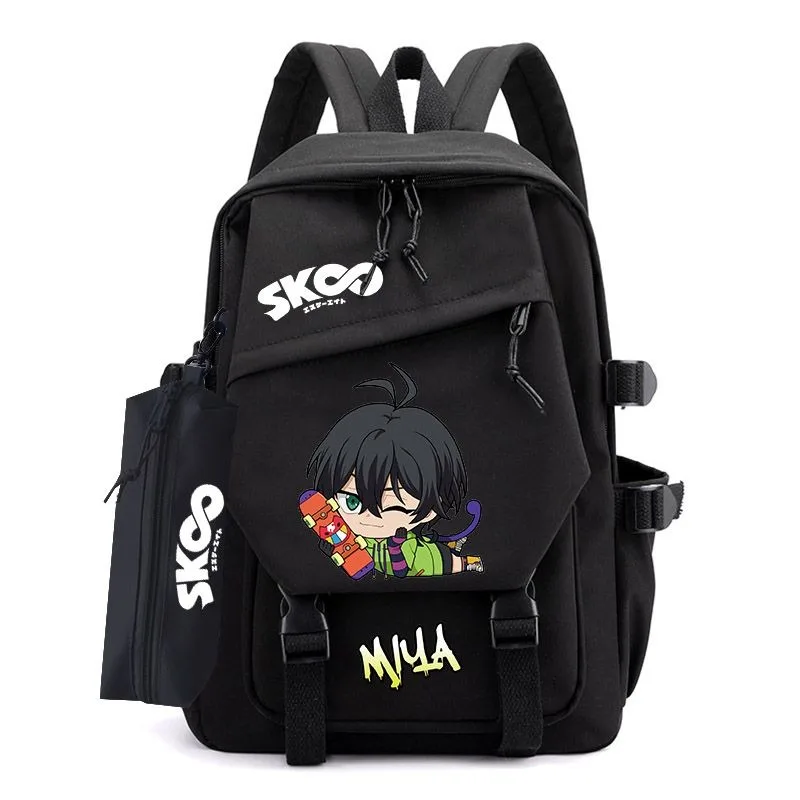 

30×43×14cm Blue Black, SK8 The Infinity, Student Kids Teens School Bags, Large Capacity Mochilas Anime Backpacks For Girls Boys