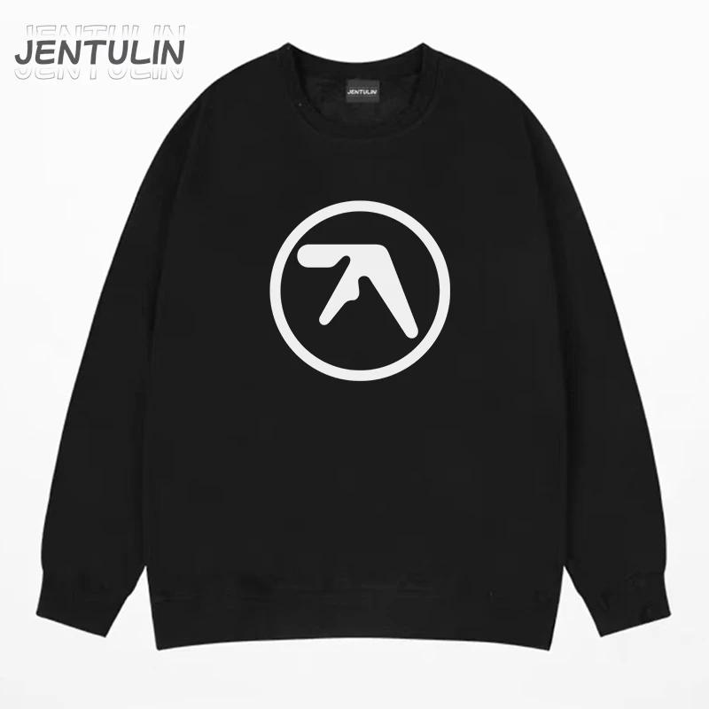 Punk Aphex Twin Print Sweatshirts Oversize Hip Hop Pullover Men Streetwear Harajuku Hoodies Goth Hooded Tops Winter Clothing Y2k