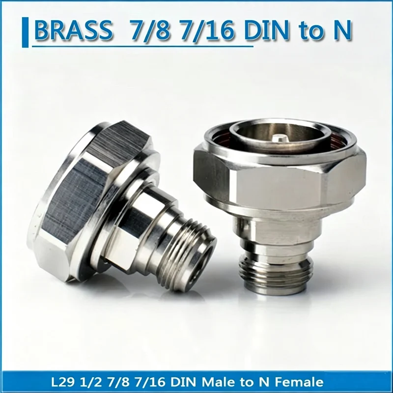 L29 7/16 DIN Male to L16 N Female Plug Straight N Female to DIN Male 50ohm Copper High-quality RF Connector Adapters For Test