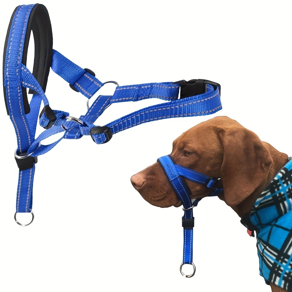 Dog Muzzle Dog Cage Head Dog Leash Dog Pulling Rope Dog Walking Supplies Breathable Dog Cover