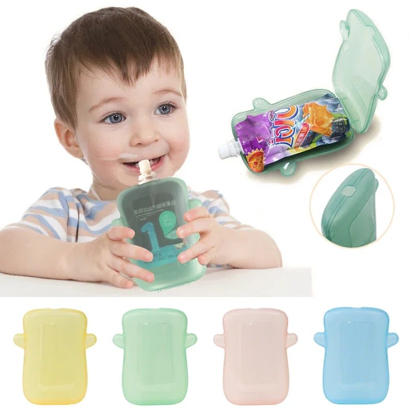 QuestionFood Poudres Holder, Mess-Free Snack Poudres Holder, Toddler, Food Squeezer, PP Poudres Bag, No More Spills or Squeezes