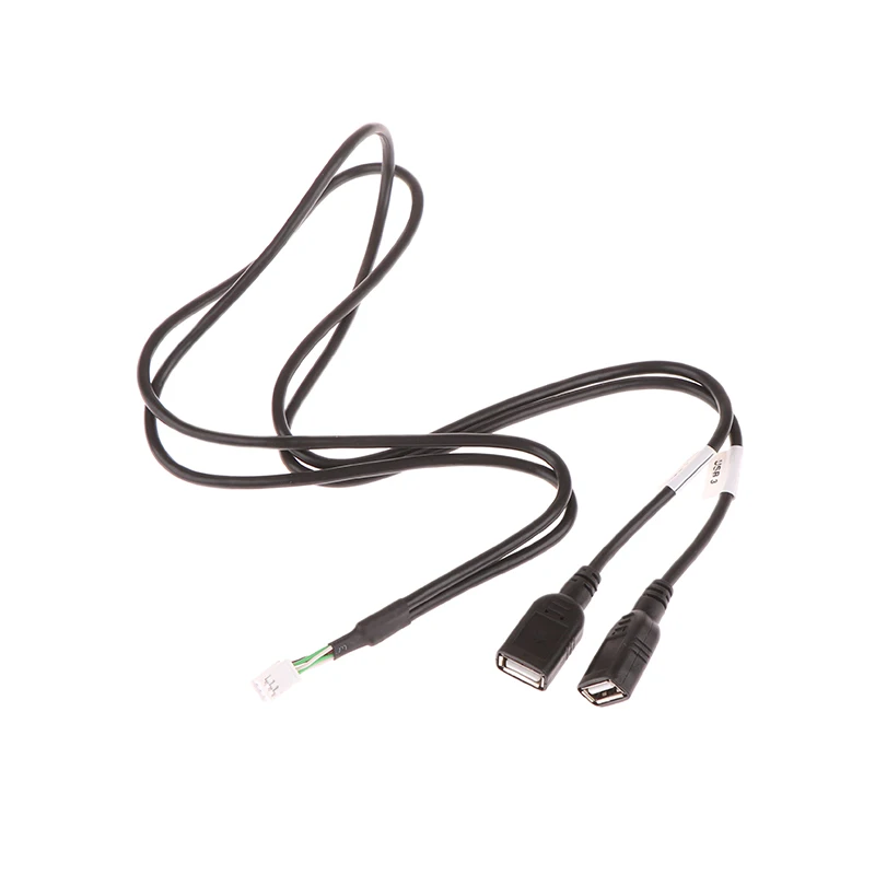 Adaptador de Cable de interfaz USB Dual, 1 piezas, 6 pines, para reproductor Multimedia de Radio Android, arnés de cables, Conector de enchufe