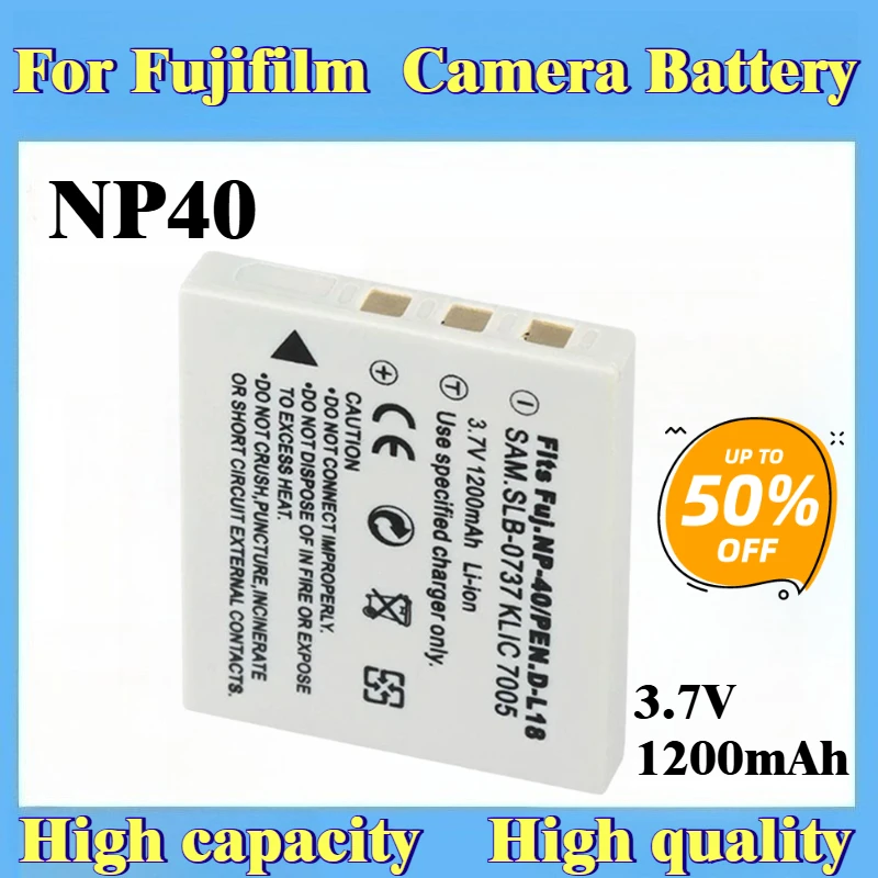 

Camera Battery 3.7V 1200mAh NP40 for Fujifilm Z1 2 Z3 Z5 V10 J50 F402 Pentax D-Li8 D-Li85 Samsung SLB-0737 New High Quality
