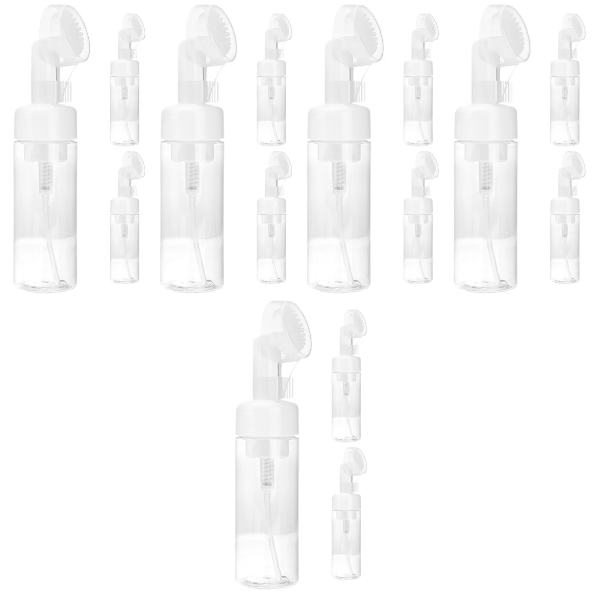 

5 Count Mini Handwashing Fluid Foam Bottle Mousse Travel Shampoo Bottles Clear Pump The Pet Foaming Soap