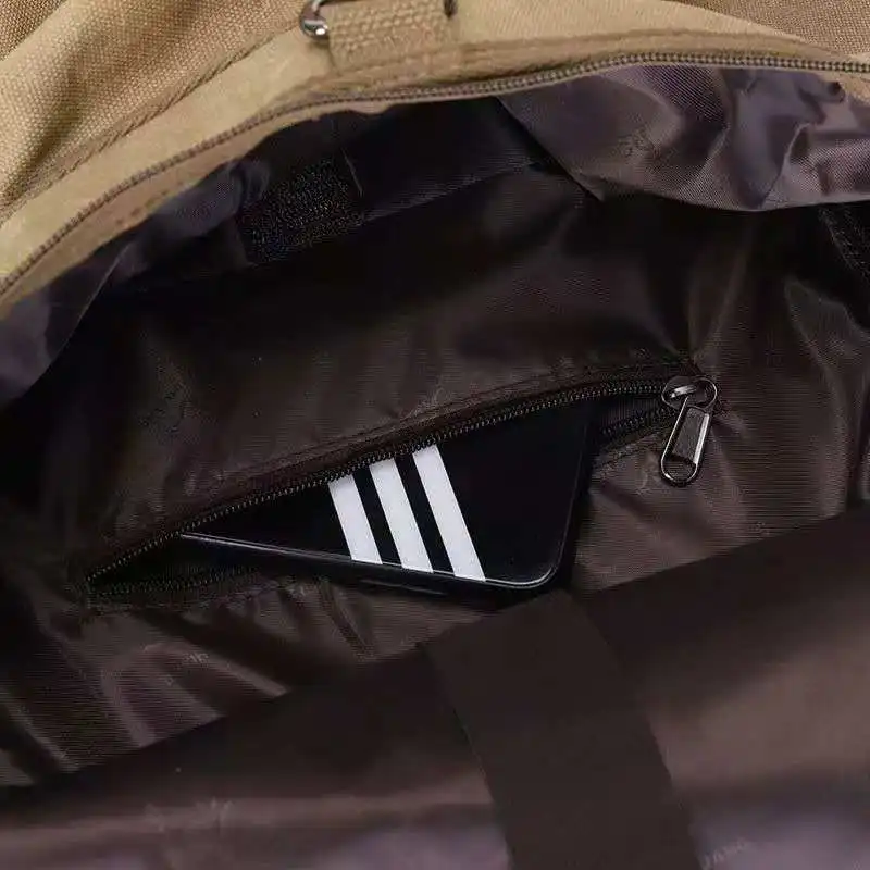 2026 الرجال المرأة حقيبة ظهر مزدوجة الكتف متعددة الوظائف في الهواء الطلق حقيبة من القماش سعة كبيرة دلو على شكل حقيبة طالب #4