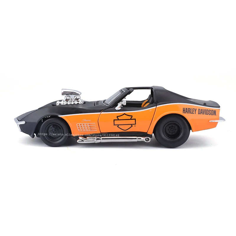 Maisto 1:24 Harley Davidson 1970 Corvette die-cast precision Alloy car model classics collection gift