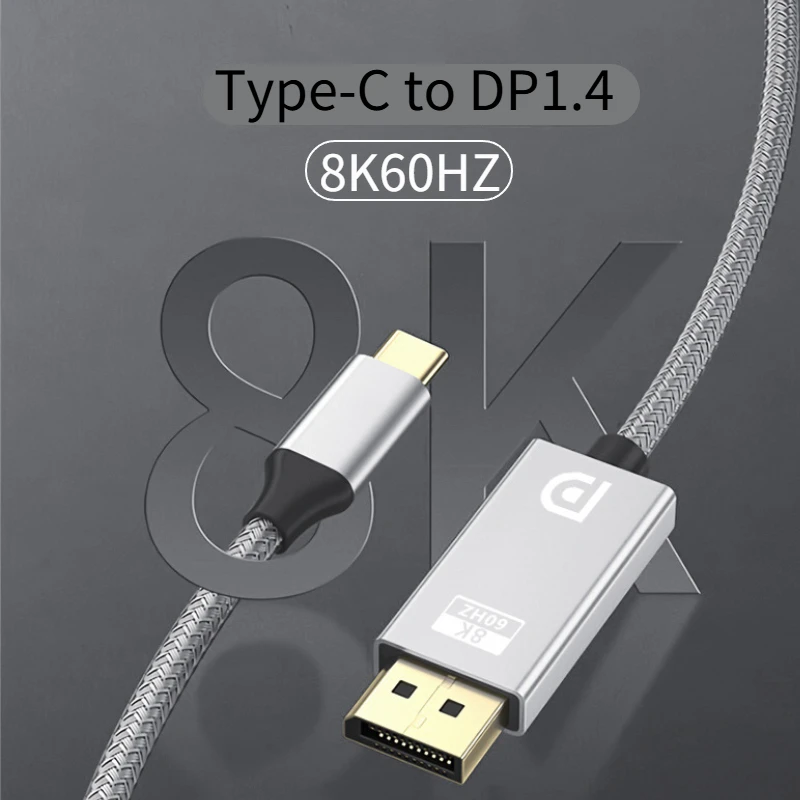 

Pop 1.8M Type C To DP1.4 Adapter 32.4Gbps 8K@60Hz 4K@144Hz Alt Mode Video Adapter Thunderbolt 4/3 Compatible For MacBook Laptop