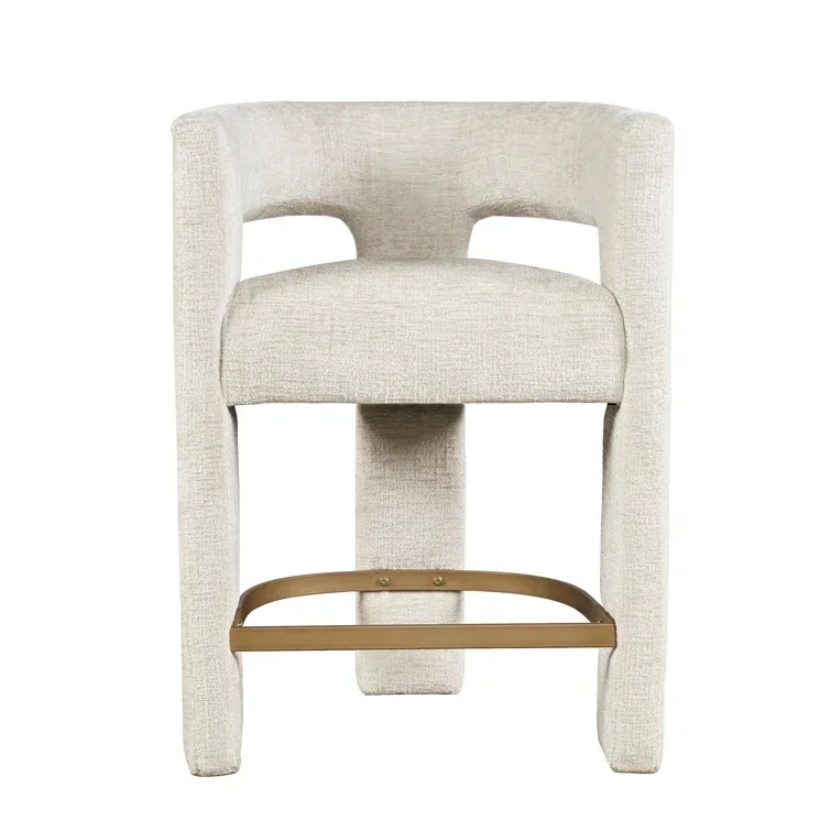 Seggiolone da bar da cucina in velluto con sgabello da bancone imbottito moderno per mobili per hotel domestici