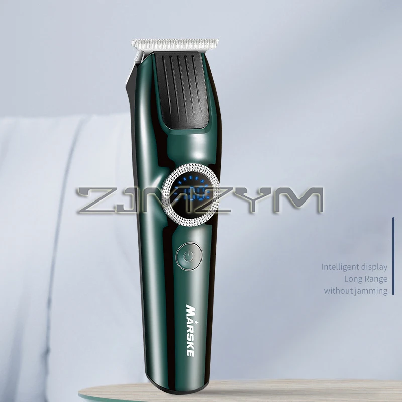 Aparadores de cabelo elétricos profissionais, máquina de corte de cabelo recarregável, display digital lcd, aparador para homens