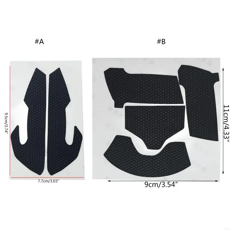 G8TA DIY Tikus Kulit Skates Stiker Sisi Sisi Keringat Tahan Silikon Pita Pegang Pita untuk Mouse 1 Set