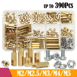 Brass Motherboard Standoffs M2 to M4 Hex Board Rack Stud Spacing Screw Nut Thread Pillar Male Female for Electronic PCB Circuit
