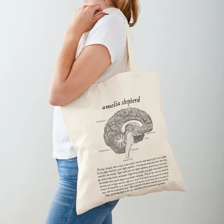 

amelia shepherd greys anatomy greyas caterina scorsone Tote Bag bags woman 2025 Big bag women canvas tote