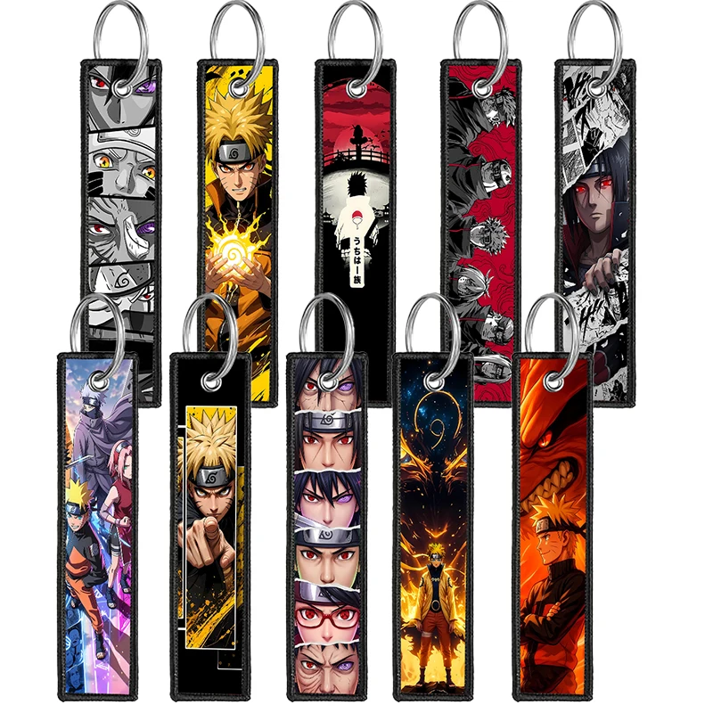

Uzumakied Narutoed 1pcs Keychains for Men Women Cartoon Anime Key Tags Key Ring Car Key Holder School Bag Backpack Accessories