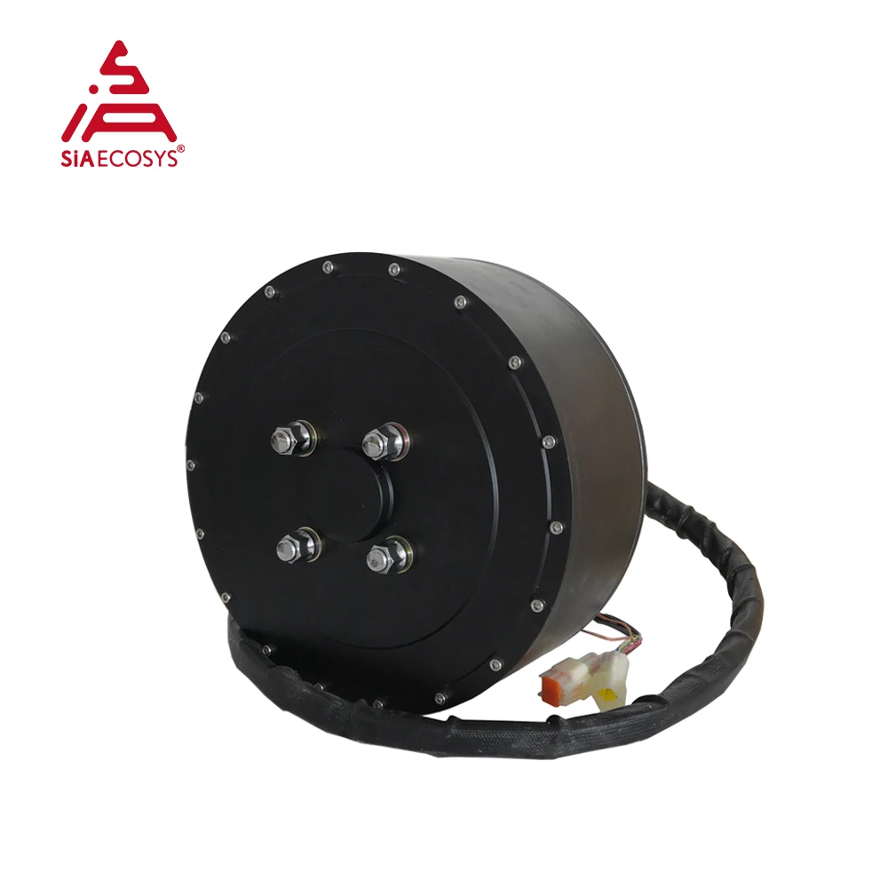 QSMOTOR 12kW rated 24kW peak 70H V3 V4 Electric Car Conversion Hub Motor for 140KPH Speed  High Power