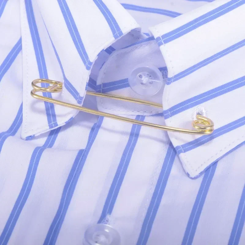Fashion New Men\'s Shirt Collar Pins Brooch Trendy Male Accessories Jewelry Gift Paper Clip Buckle Necktie Bar