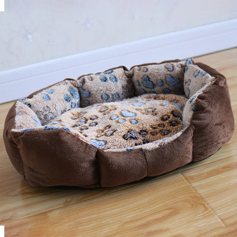 Pet Dog Beds Mats Soft Plush Warm Sofa Kennel Sleep Basket for Small Dogs Cat