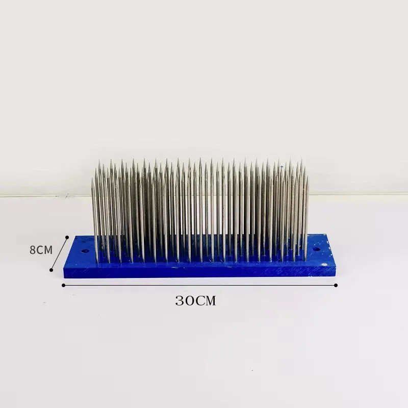 Cepillo de pelo azul de 1 piezas con 93 agujas de piezas para trama de máquina de peine, peine pequeño de acero
