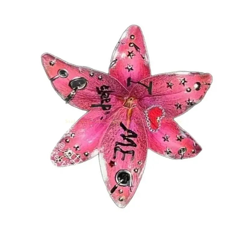 أنيقة شرابات سلسلة المفاتيح زهرة منمق لحقيبة الظهر المحفظة كيرينغ سحر #4