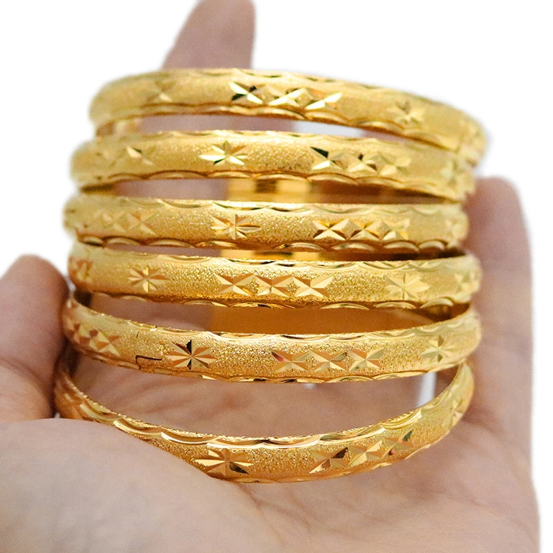 Dubai Gold Bracelet Ladies Men 24k Color Ethiopian Bracelet African Jewelry Saudi Arabia Wedding Bridal Gift