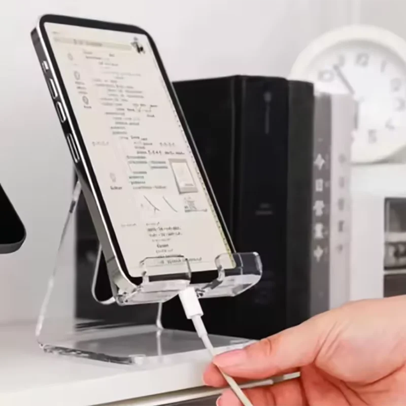 1 Pc Transparent Cell Phone Holder Acrylic Display Stand Clear Rack For Huawei Xiaomi Iphone