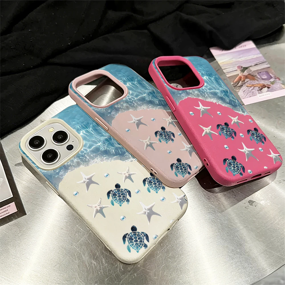 Waves Sea Turtles Phone Case For iPhone 17 16 15 14 13 12 11 ProMax 16 15 14 Plus 17 16 15 14 13 Pro 17Air Silicone Matte Cover - view 4