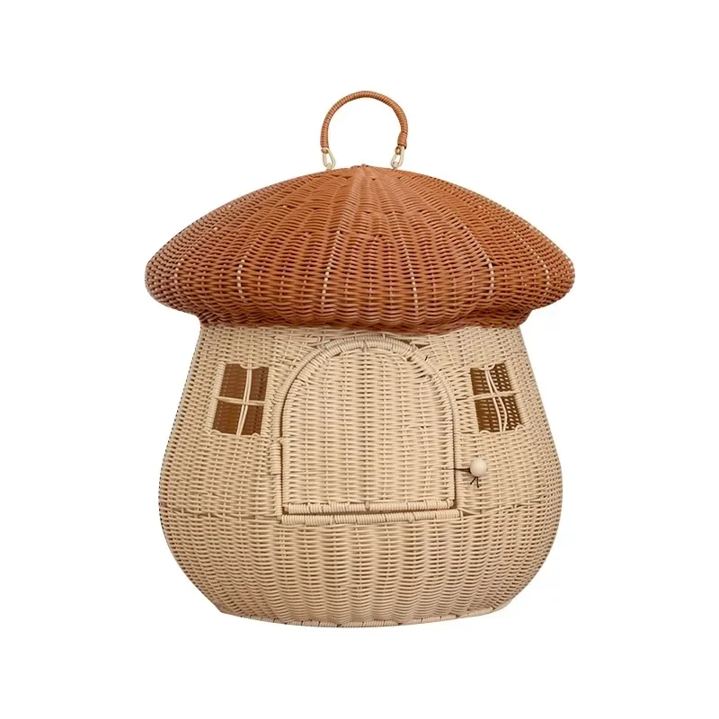 Cat nest four seasons universal mushroom house pet supplies summer rattan closed kitten house can be dismantled and washed