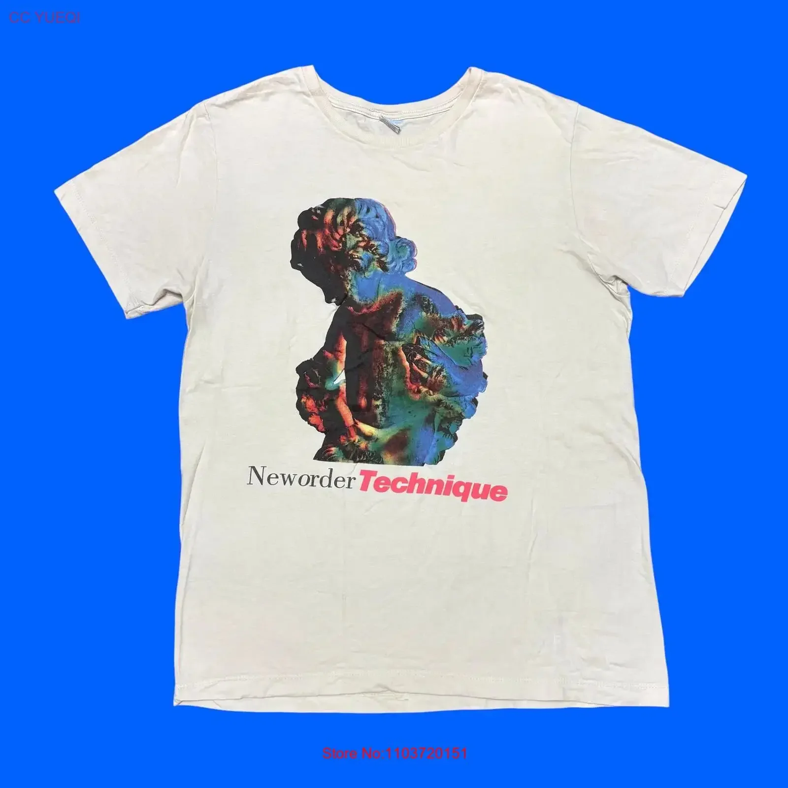 Nouveau T-shirt vintage de la tournée de concert des Joy Division, style indie rock des années 90, effet délavé, vêtements de créateur légèrement usés
