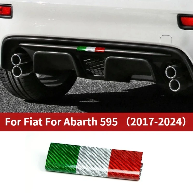 

For Fiat For Abarth 595 695 Real Dry Carbon Fiber 17-2024 Exterior Rear Bumper Lip Cover Trim Decoration Modification Body Kits