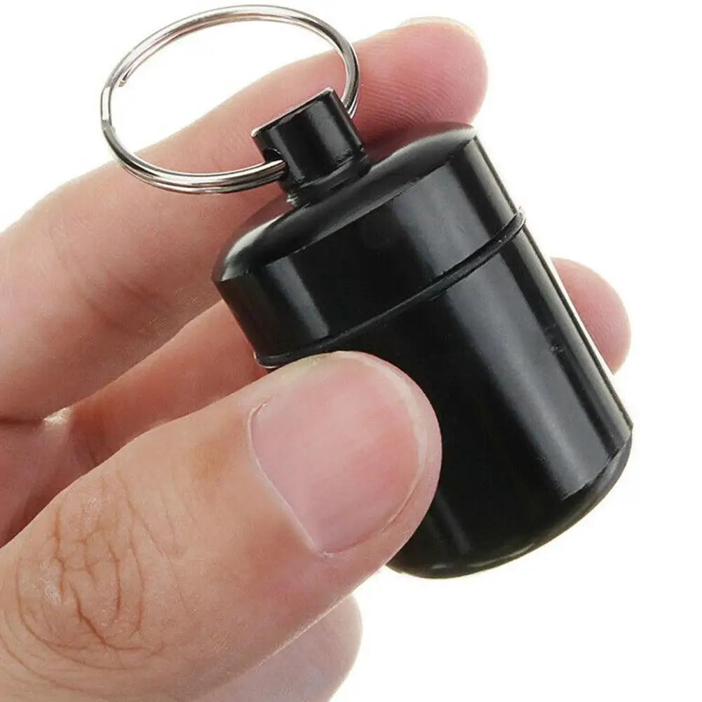 Cartridge Pill Bottle Waterproof Sealing Metal Can Earplug Mini Holder Storage Bottle Keychain Container Bottle Box Case Ke G3M9