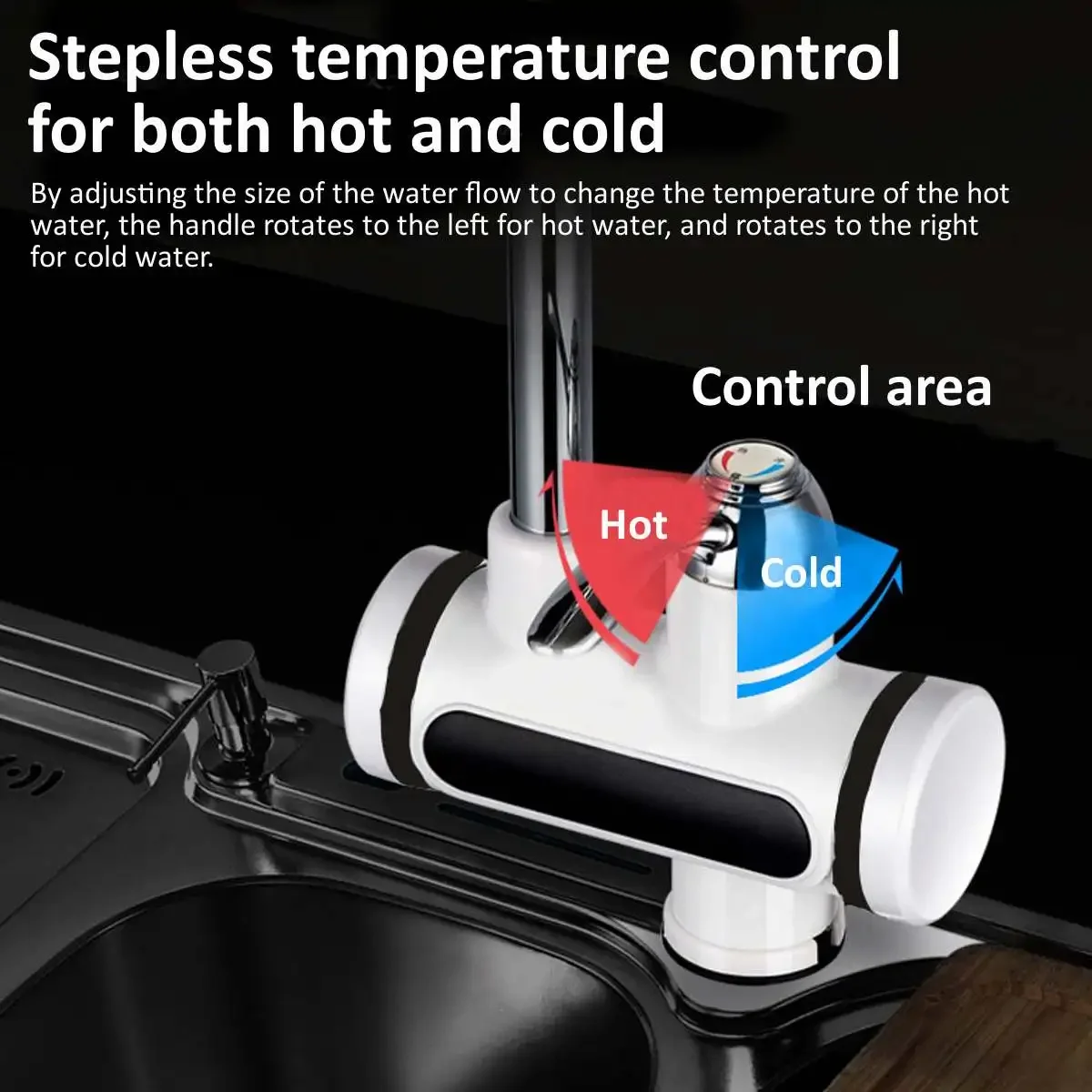 Pemanas air pancuran listrik instan 3000W, keran listrik dapur, pemanas air instan + Pancuran 220V