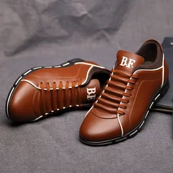 Sapatos casuais de couro para homens sapatos de negócios respiráveis tênis masculinos vestido britânico sapato plano calçado de trabalho plus size 48 tenis