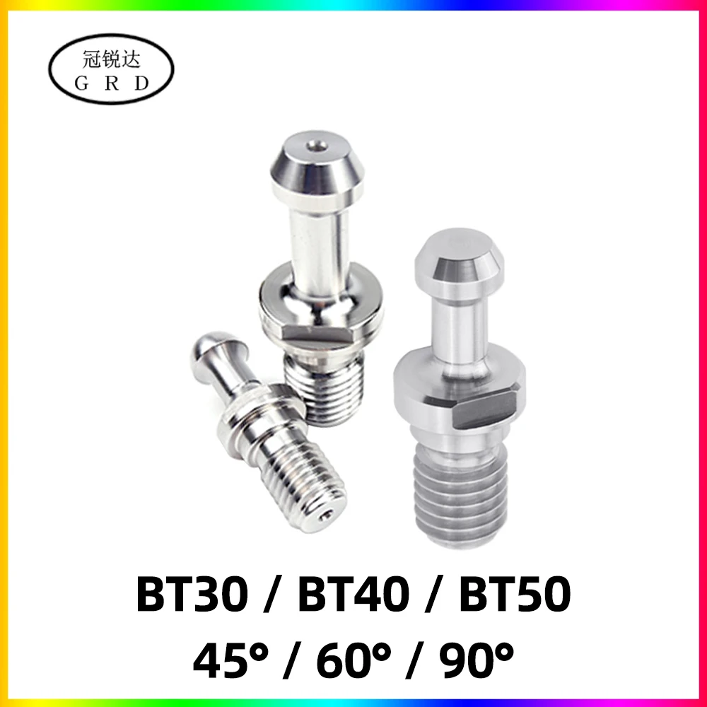 bt series all white pulling nail bt30 bt40 bt50 pulling nail used coordinate BT30/40/50 tool holder 45deg 60deg bt collet chuck