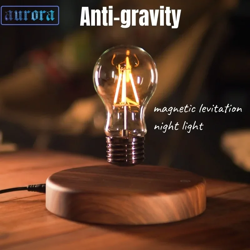 

Magnetic Levitation Lamp LED Bulb Creativity Floating Glass Festival Birthday Gift Novelty Night Light Office Home Decoration