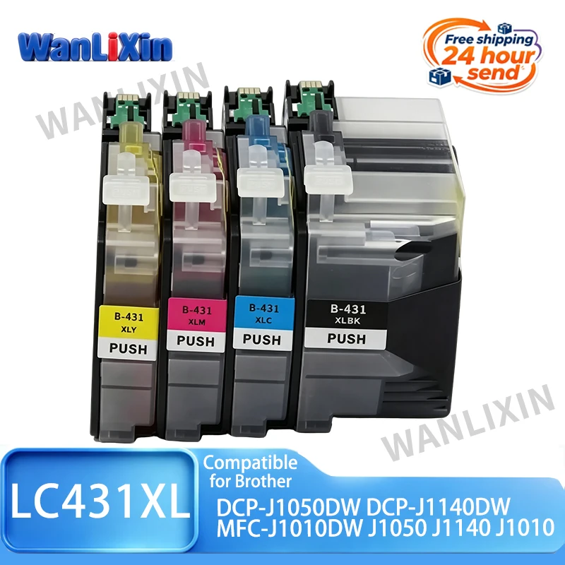 1/2/3/4/5 Sets LC431 LC431XL LC-431XL Ink Cartridge with High Quality Compatible For Brother DCP-J1140DW MFC-J1010DW DCP-J1050DW