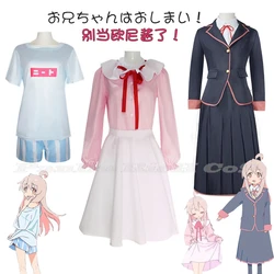 Anime Onimai: Ora sono la tua sorella! Mahiro Oyama Costume Cosplay Parrucca Gonna Abito Scuola JK Uniforme T-shirt Donna Abito di Halloween